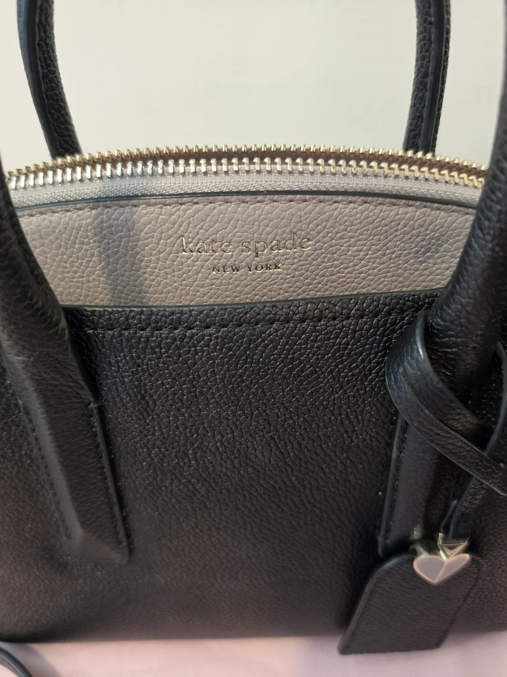 Kate Spade Mini Black Leather Satchel With Crossbody Strap